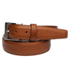 Len Belt French Pebble Grain Belt - Cognac