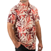 Pins & Aces Brushed Floral Men's Polo - Red