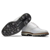 FootJoy Premiere DryJoy Men's Spiked Golf Shoes - White/Light Gray Wilcox