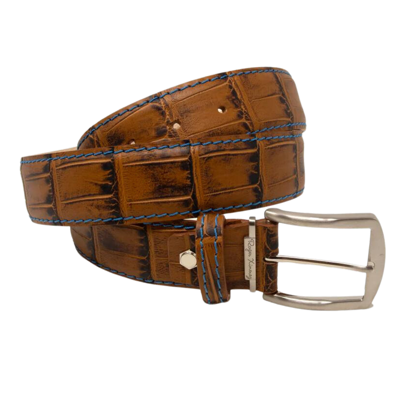 Antas Italian Mock Gator Tail Cut to Fit Men's Belt