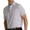 FootJoy Space Dye Stripe Men's Polo - White