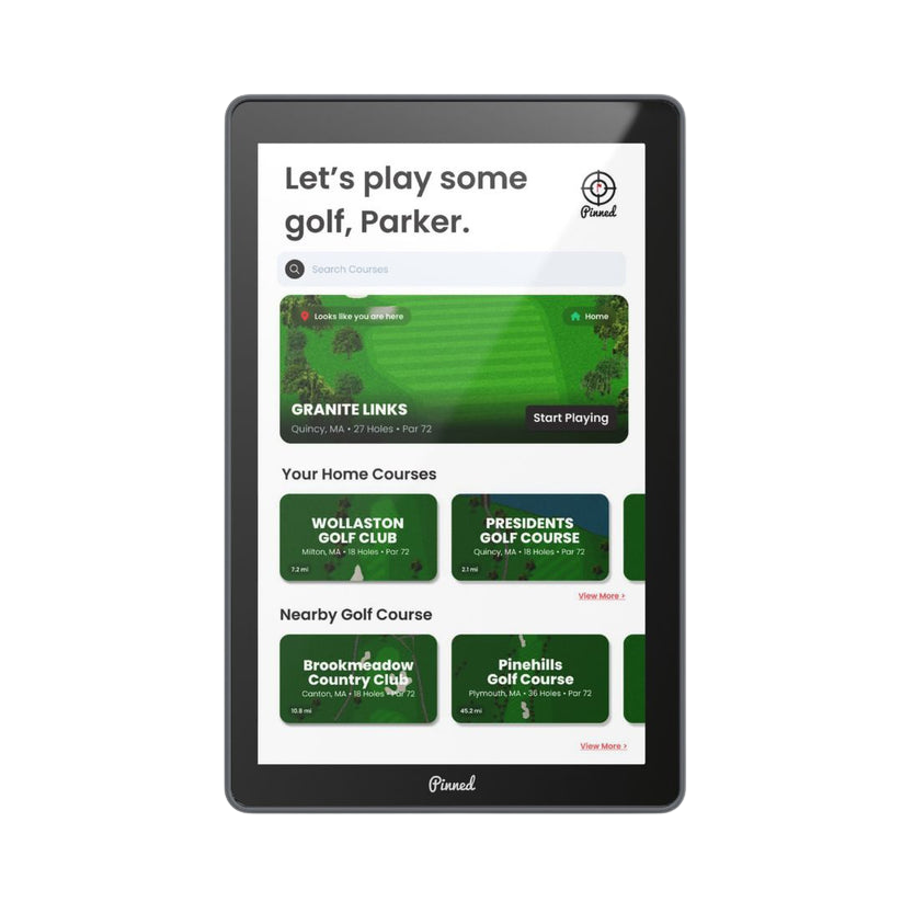 Pinned Golf The Caddie GPS Golf Tablet