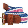 FootJoy Striped Braided Men's Belt - Sapphire/Rose/White