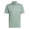 Adidas Ultimate365 Elevated TwistKnit Men's Polo - Silver Green/White