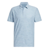 Adidas Textured Men's Polo - Wonder Blue/Amber Sky