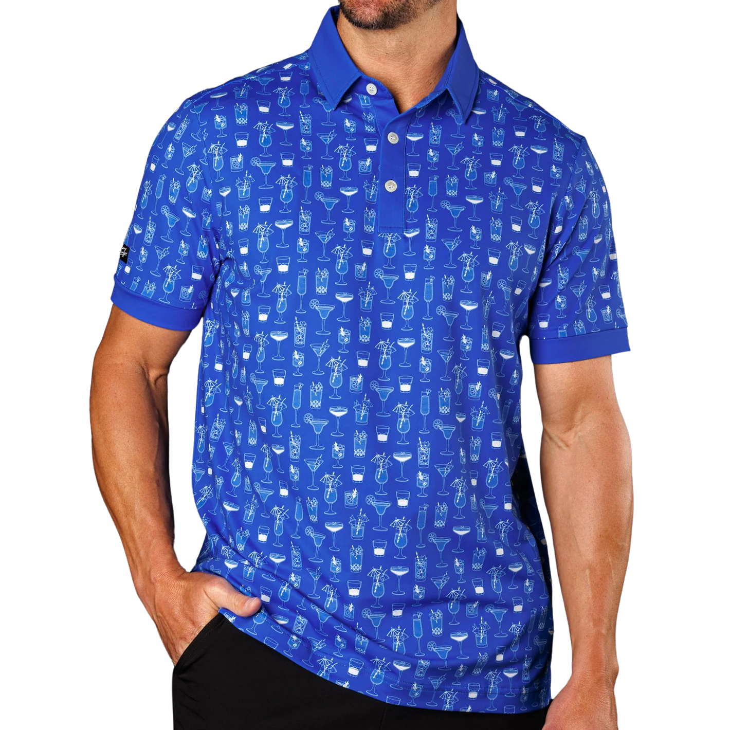 Sunday Swagger Drinks on Me Men's Polo