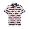 Puma Pique Garden Men's Polo - Navy/Melon Punch