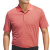 Adidas Ultimate 365 Ottoman Stripe Men's Polo - Preloved Scarlet/Charcoal