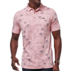 TravisMathew Coconut Palm Men's Polo - Heather Blush