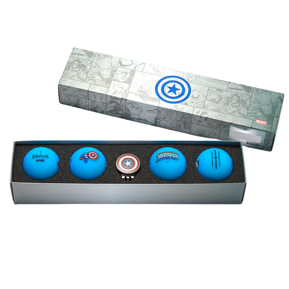 Volvik Marvel Captain America 3.0 Golf Ball Gift Set