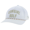 Cowboy Golf Cowgirl 5-Panel Trucker Hat - White/Gold