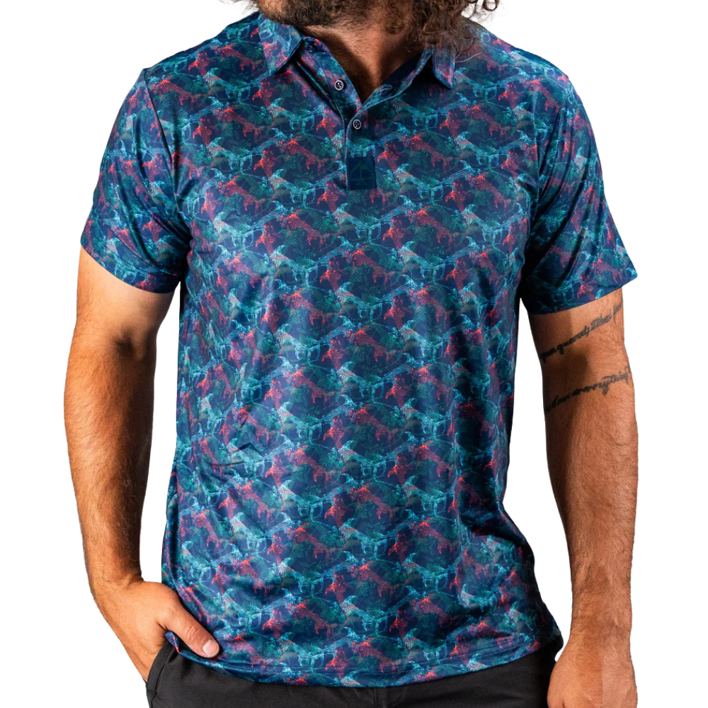 Pins & Aces Swordfish Skelly Men's Polo