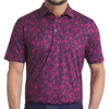 Puma Cloudspun Carmela Floral Men's Polo - Deep Navy/Ruby Shimmer