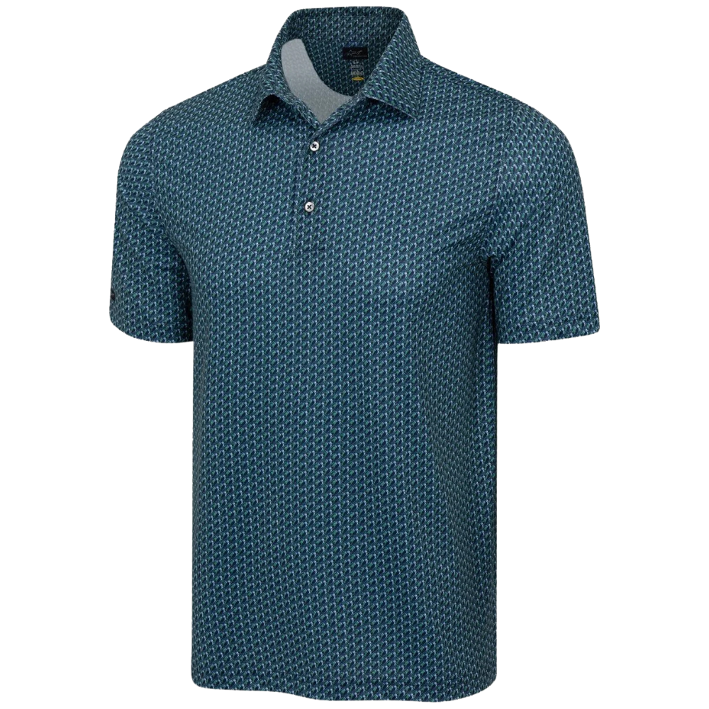 Greg Norman ML75 Stretch Mesh Parrot Paradise Men's Polo