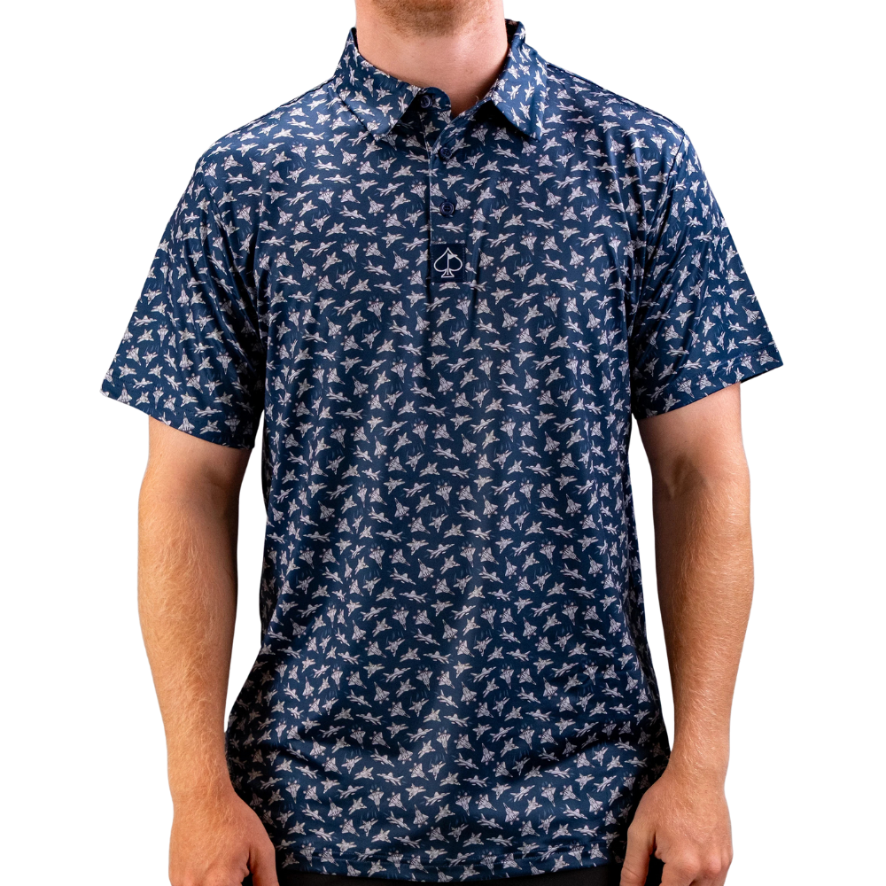 Pins & Aces Birds Of Steel Men's Polo