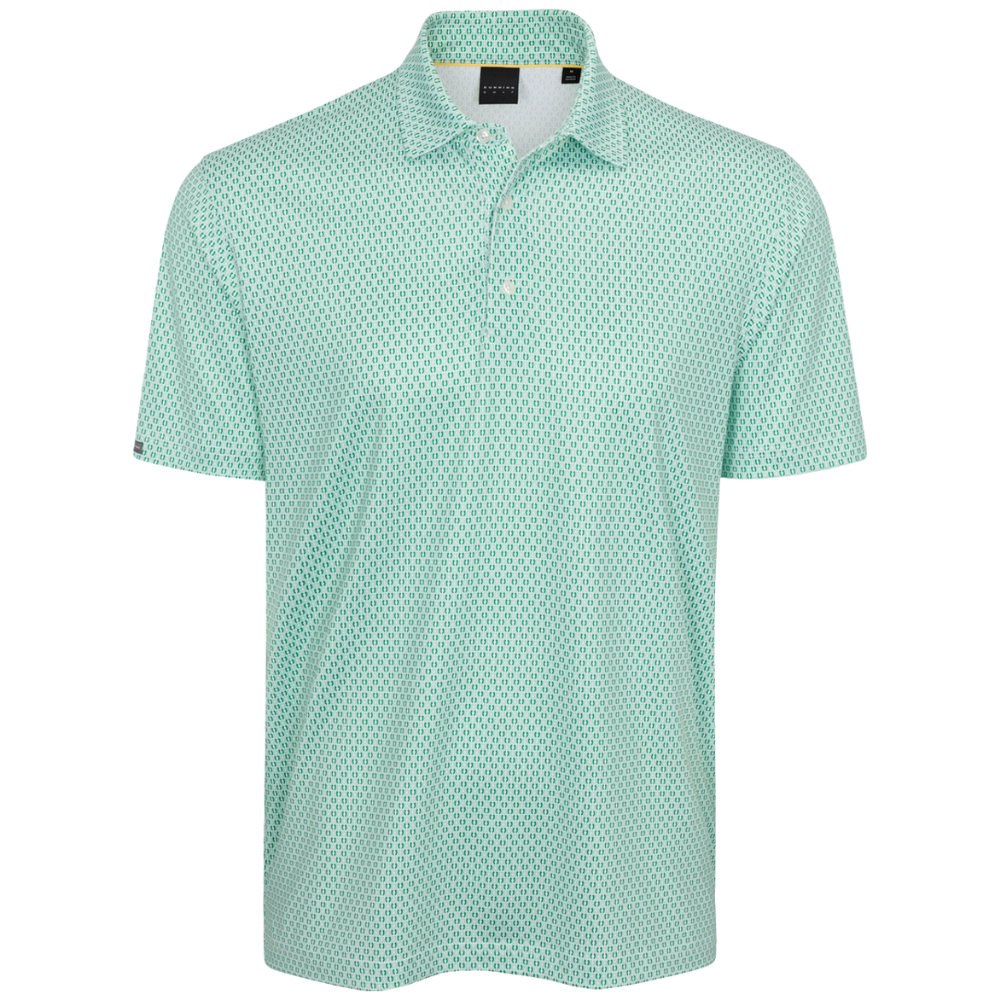 Dunning Monogram Print Performance Men's Polo