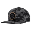 Mizuno Crossed Clubs Snapback Hat - Black Camo/Copper