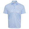 Collars & Co Semi Flex Original Men's Polo - Medallion Sky Blue