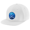Mizuno Crossed Clubs Snapback Hat - White/Blue