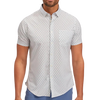 Mizzen+Main Leeward Short Sleeve Men's Dress Shirt - Aqua Medallion Print