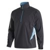 FootJoy Hydroknit Pullover Jacket - Charcoal/Light Blue