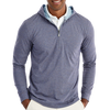 Johnnie-O Finney Striped Men's 1/4 Zip Hoodie - Twilight