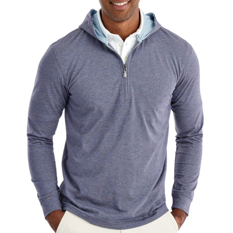 Johnnie-O Finney Striped Men's 1/4 Zip Hoodie