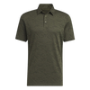 Adidas Textured Men's Polo - Olive Strata/Black