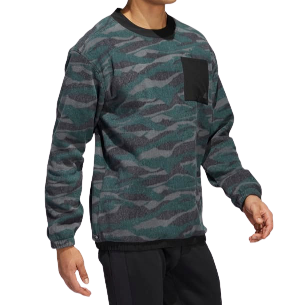 Adidas Texture-Print Crew Men's Sweatshirt