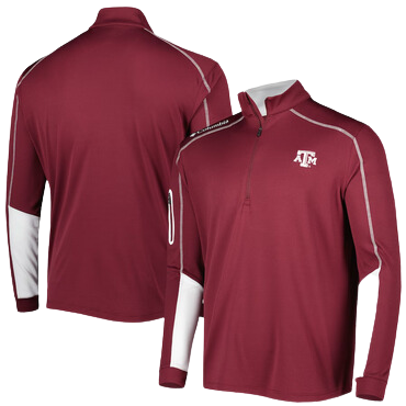 Columbia Texas A&M Omni-Wick Shotgun 1/4 Zip Men's Jacket