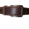 Antas Pebble Grain Cut to Fit Men's Belt - Brown/Ecru