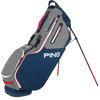 Ping Hoofer 14 Double Strap Stand Bag - Heathered Grey/Navy/Scarlet