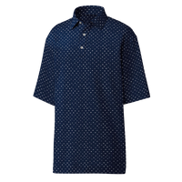 Thumbnail for FootJoy Lisle Batik Circle Print Self Collar Shirt