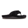 Olukai Kipe'a Heu Women's Fuzzy Slippers - Black