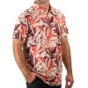 Pins & Aces Brushed Floral Men's Polo