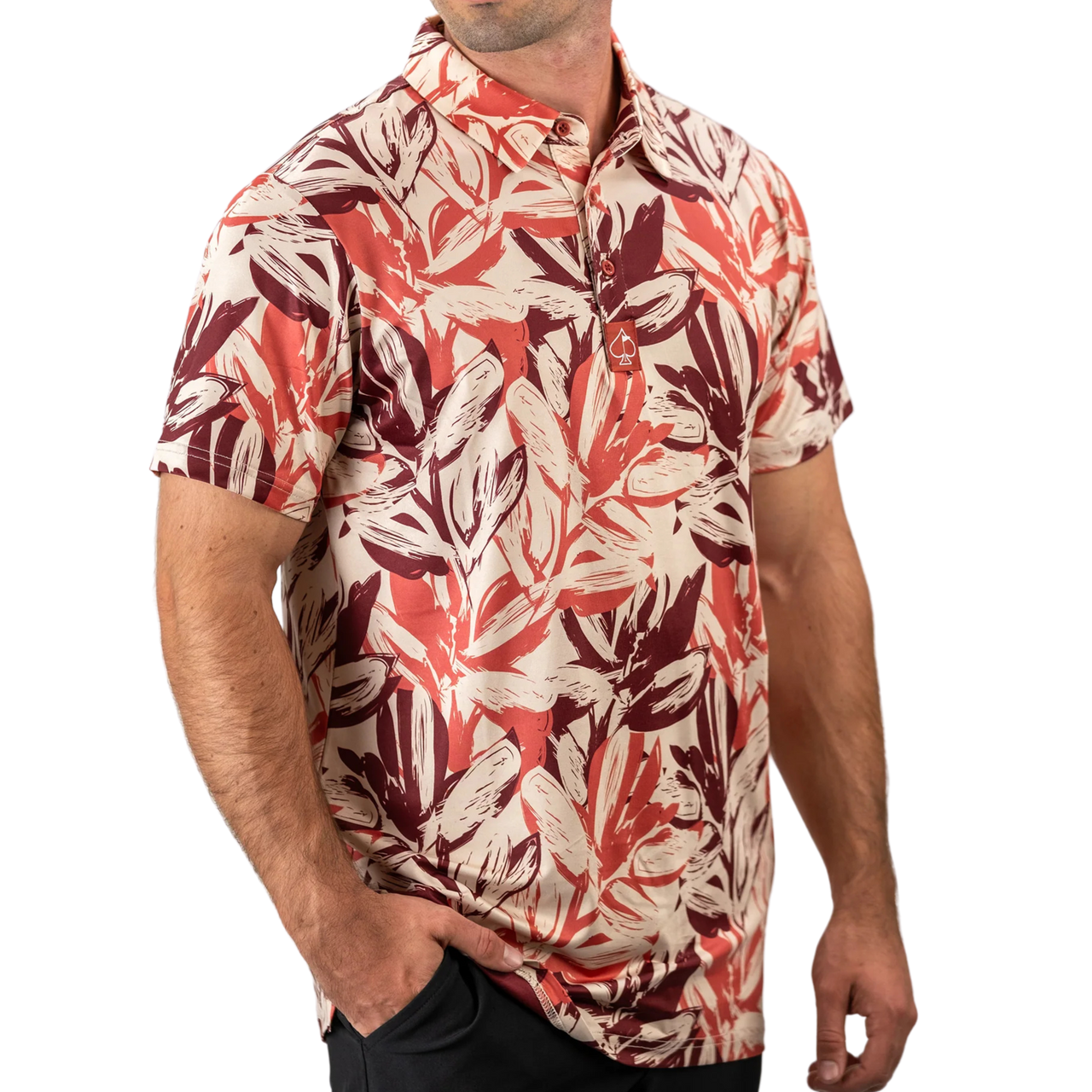 Pins & Aces Brushed Floral Men's Polo