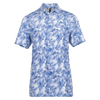 Adidas Ultimate 365 Pine Print Men's Polo - White/Royal Blue