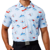 Waggle Golf Lake Life Men's Polo - White