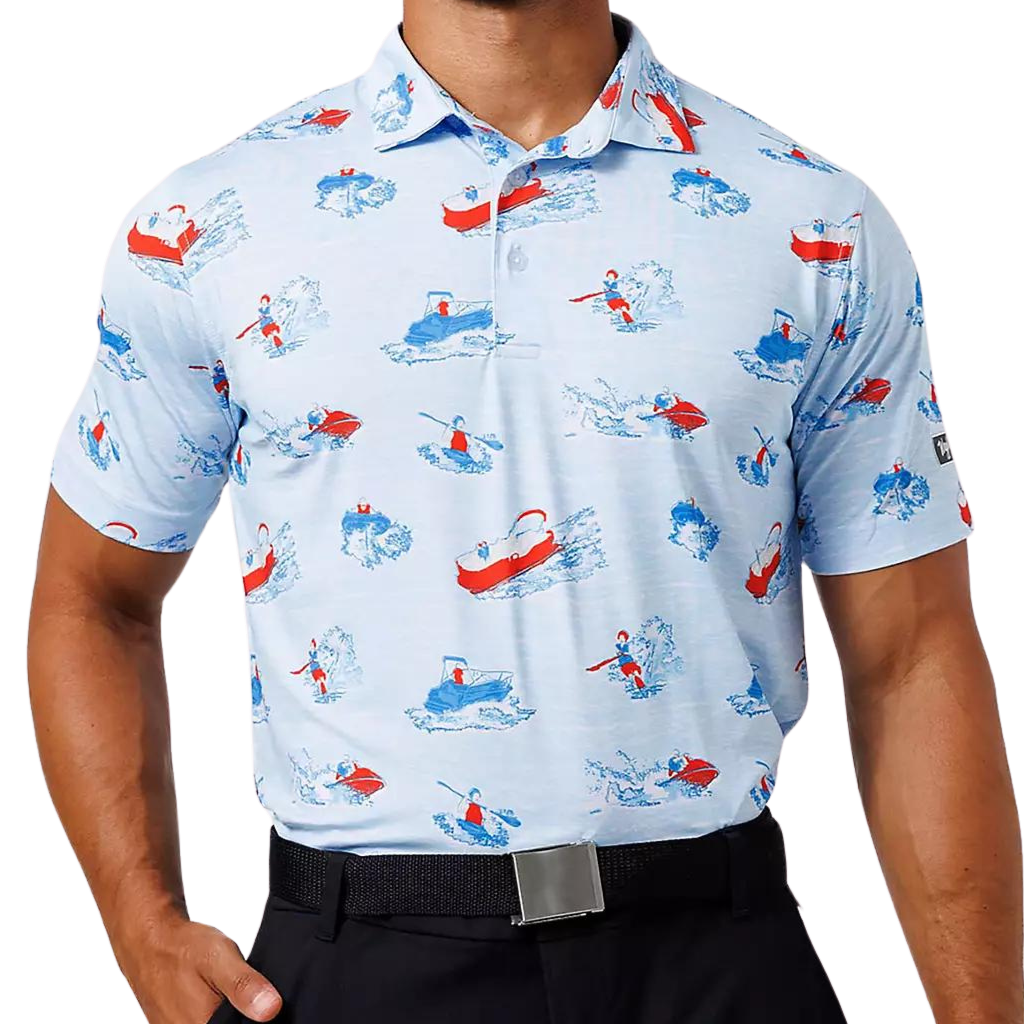 Waggle Golf Lake Life Men's Polo