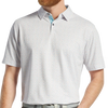 FootJoy Geometry Men's Polo - White/Platinum/Lake Blue/Sunset