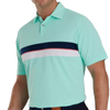 FootJoy Double Chest Band Men's Polo - Sea Glass