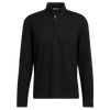 Adidas 3-Stripe 1/4 Zip Layering Men's Golf Pullover - Black Melange