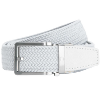 Thumbnail for Nexbelt white braided belt with white leather tip