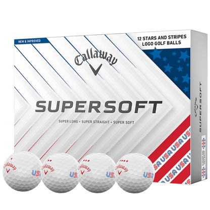 Callaway Golf '25 Supersoft Limited Edition Stars and Stripes Golf Balls