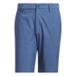 A pair of blue shorts with a button closure and belt loops. The fabric appears smooth and the shorts are shown from the front. Adidas logo on the front button. Two side pockets.