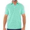 Criquet Performance Sport Range Men's Polo - Hobby Stripe Green