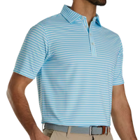 Thumbnail for FootJoy Oxford Stripe Jacquard Jersey Self Collar Polo