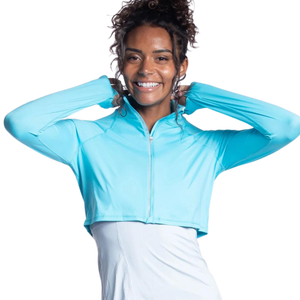 BloqUV Full Zip Crop Ladies Top