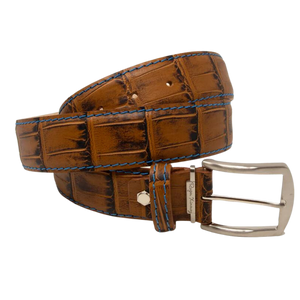 Antas Italian Mock Gator Tail Cut to Fit Men's Belt