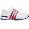 Adidas '24 Tour 360 Men's Golf Shoes - White/Scarlet/Royal Blue